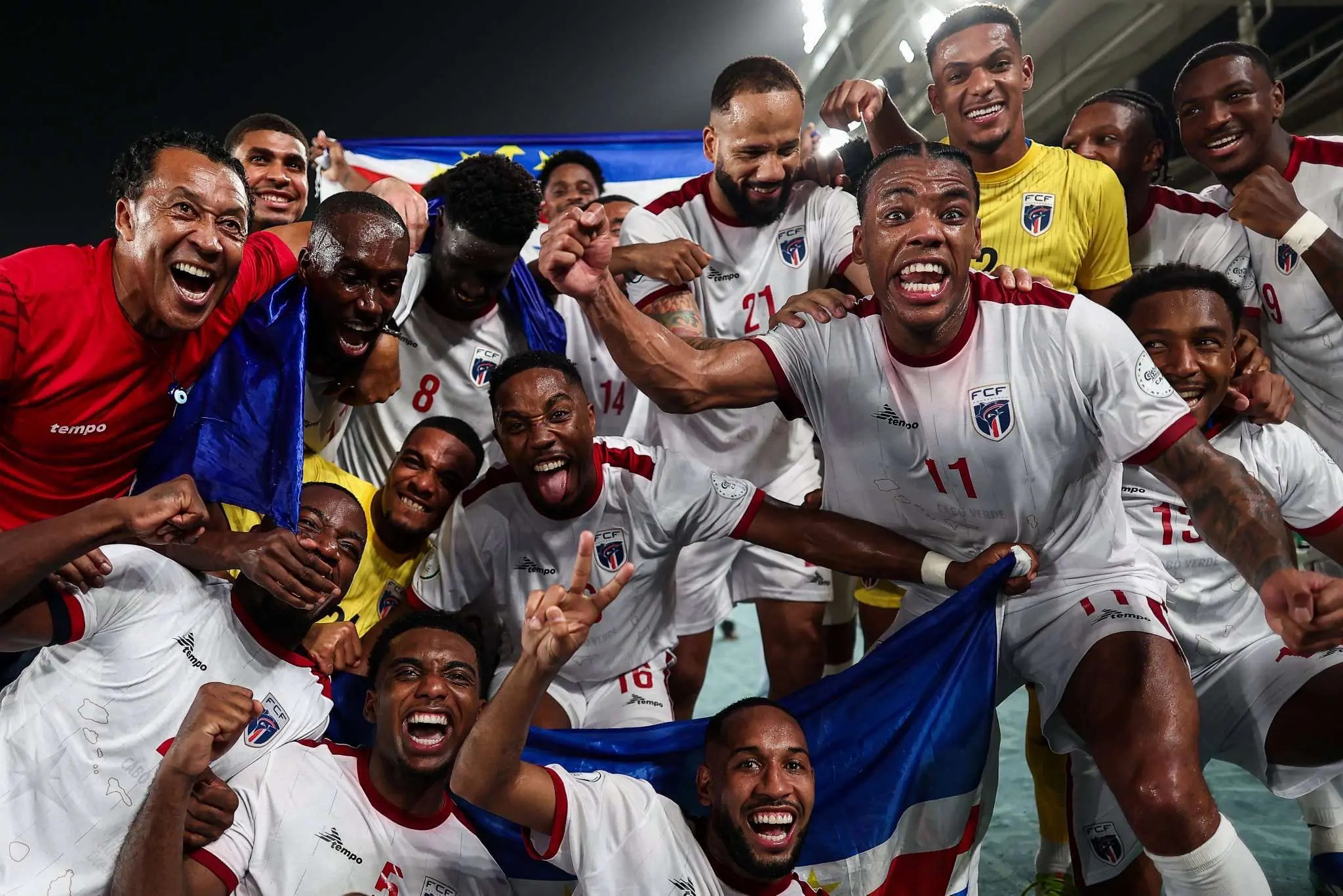 Đội hình xuất phát của đội tuyển Cape Verde trong trận đấu lịch sử tại vòng loại World Cup 2026